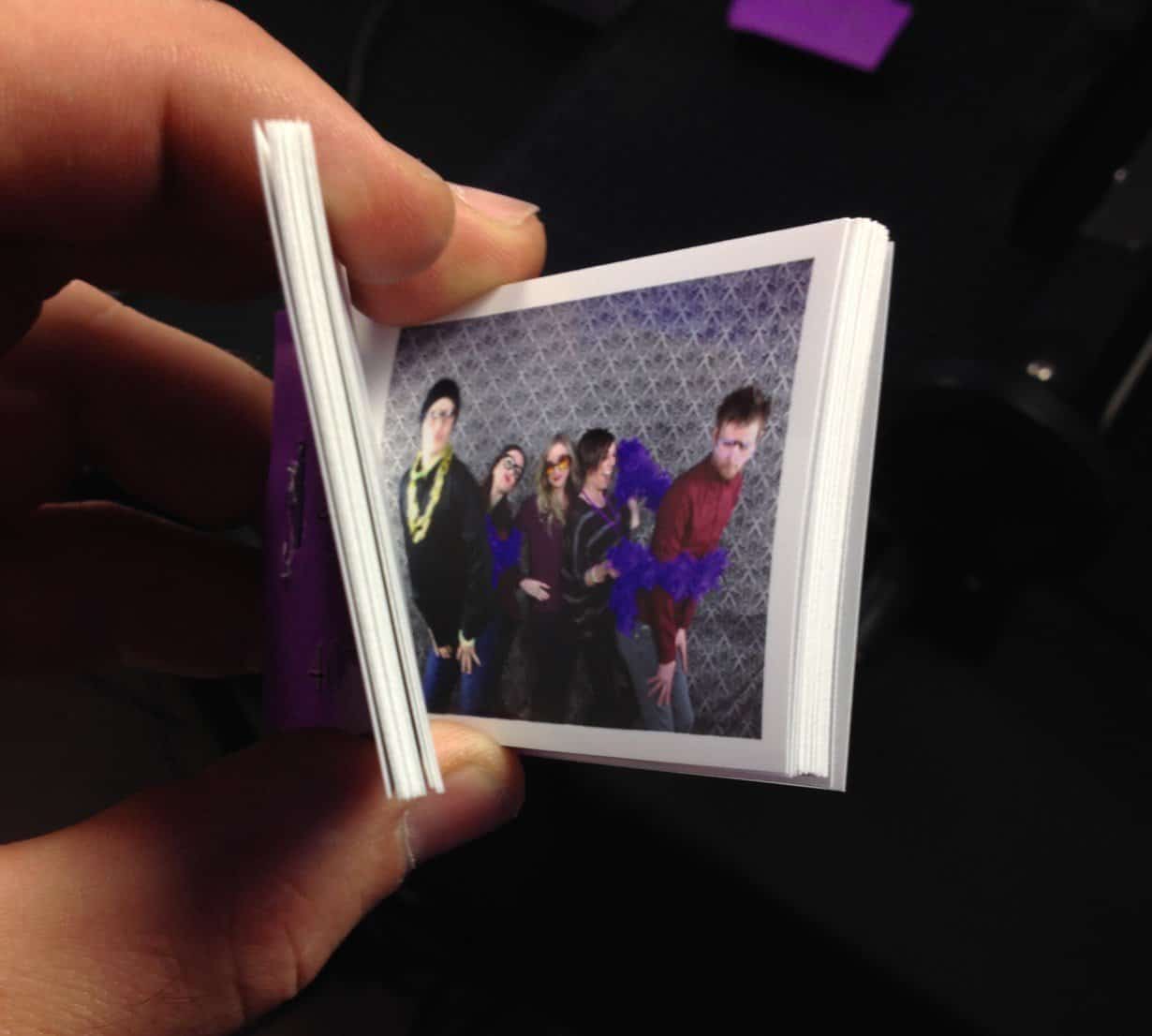 An example of the flip books received by the guests. They are 30 pages long and include a front and back cover.