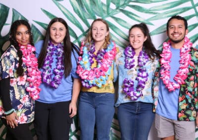 Photo booth backdrop sample Palm Fronds Stretch Fabric